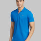 Men Slim Fit Blue Polo