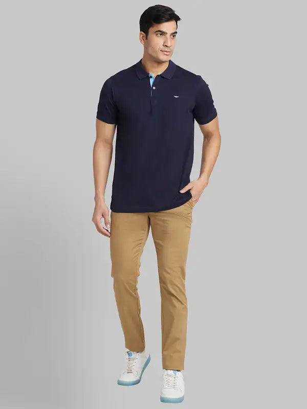 Men Slim Fit White Polo