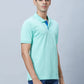 Men Green Slim Fit Print Cotton T-Shirt