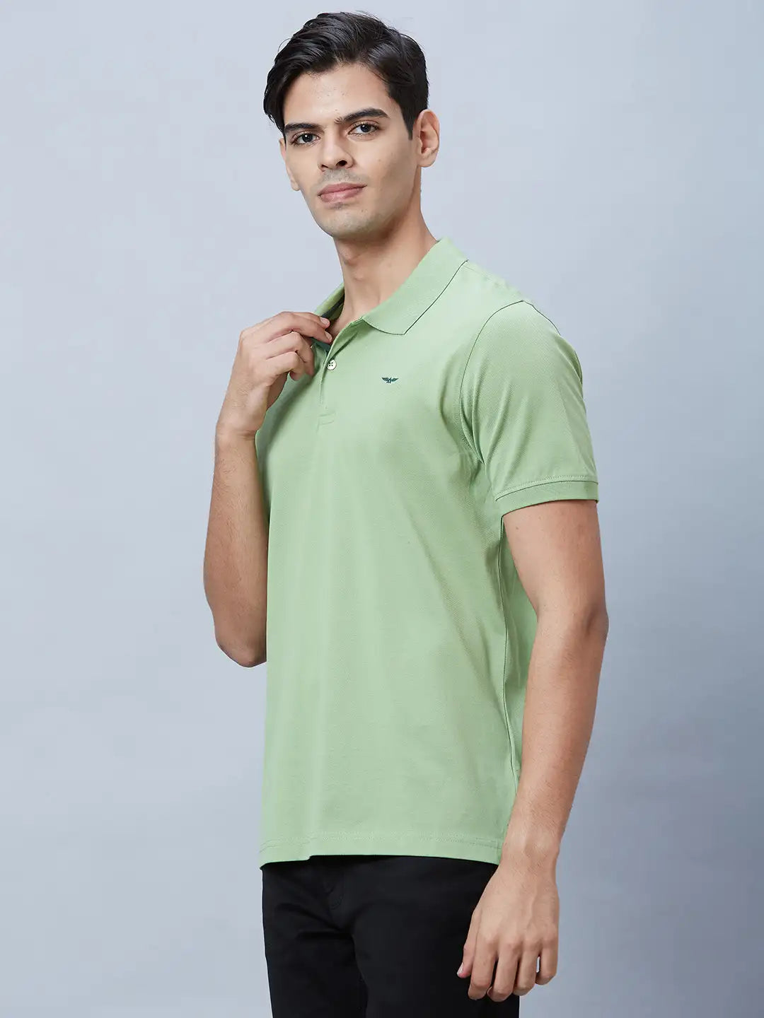 Men Red Slim Fit Solid Cotton T-Shirt