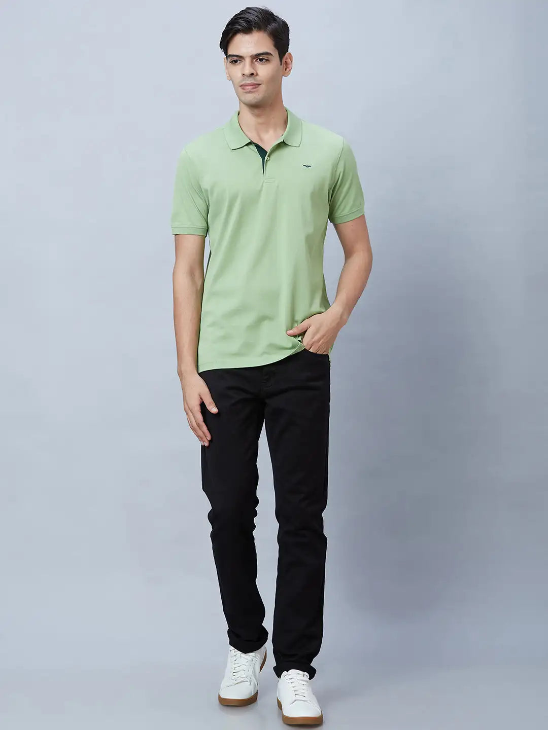 Men Red Slim Fit Solid Cotton T-Shirt