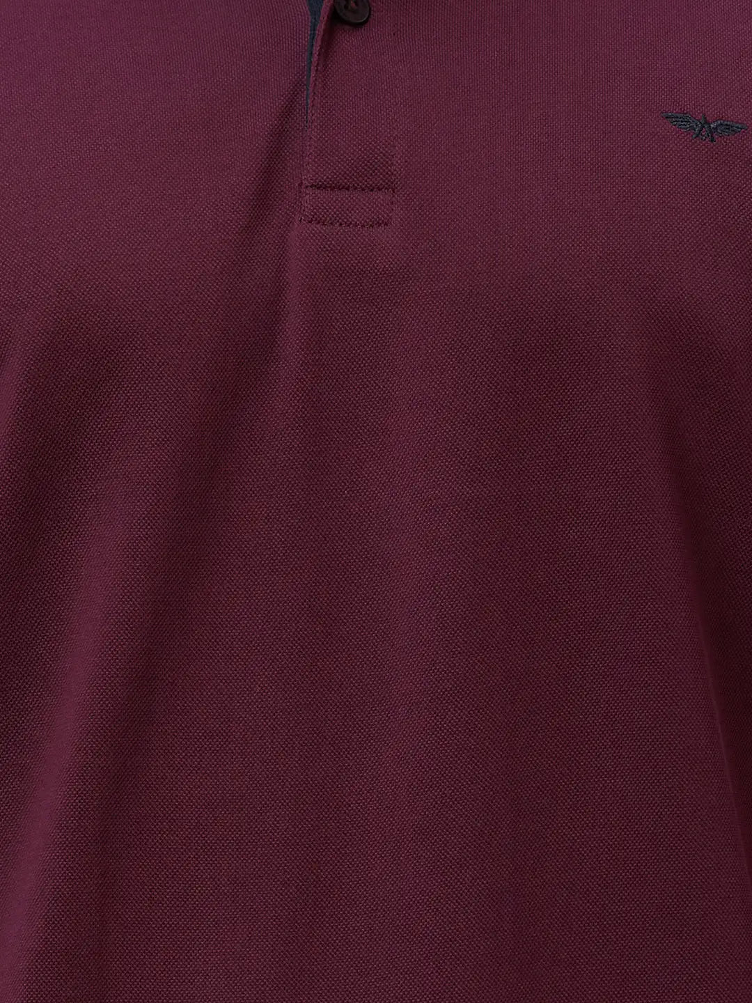 Men Violet Slim Fit Solid Cotton T-Shirt