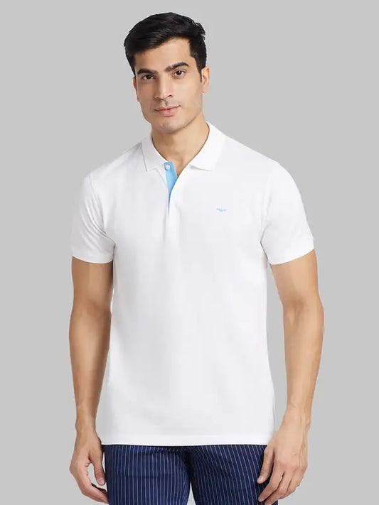 Men Slim Fit Yellow Polo