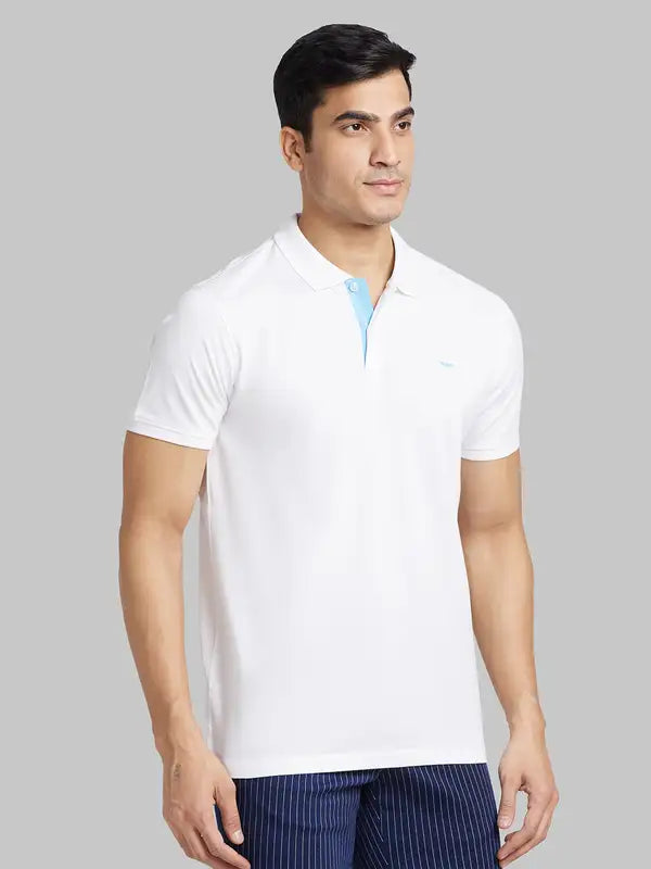 Men Slim Fit Yellow Polo