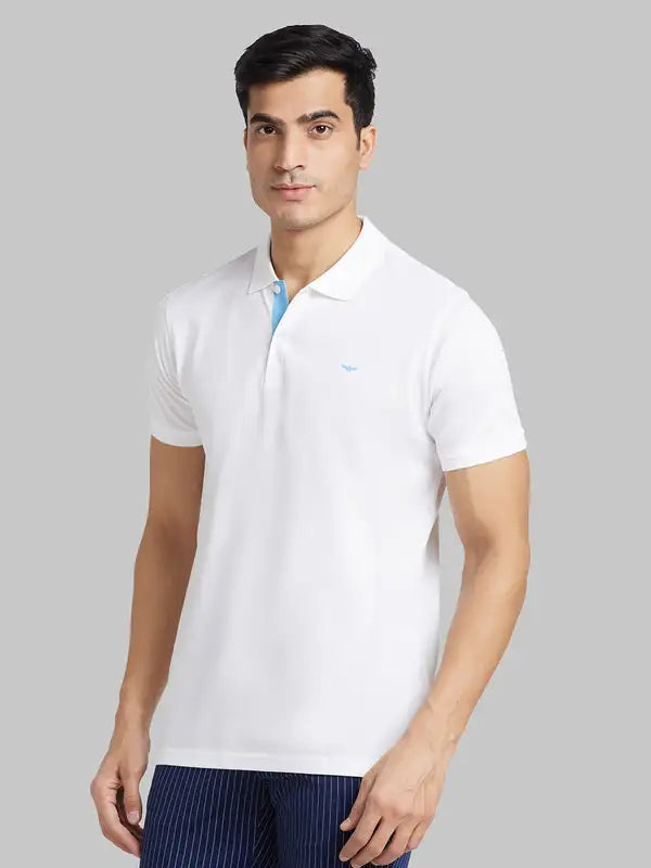 Men Slim Fit Yellow Polo