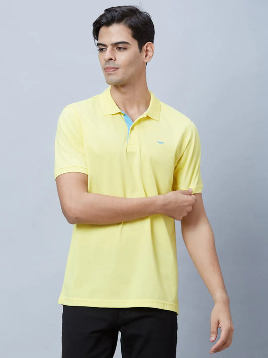 Men Petrol Regular Fit Print Cotton T-Shirt