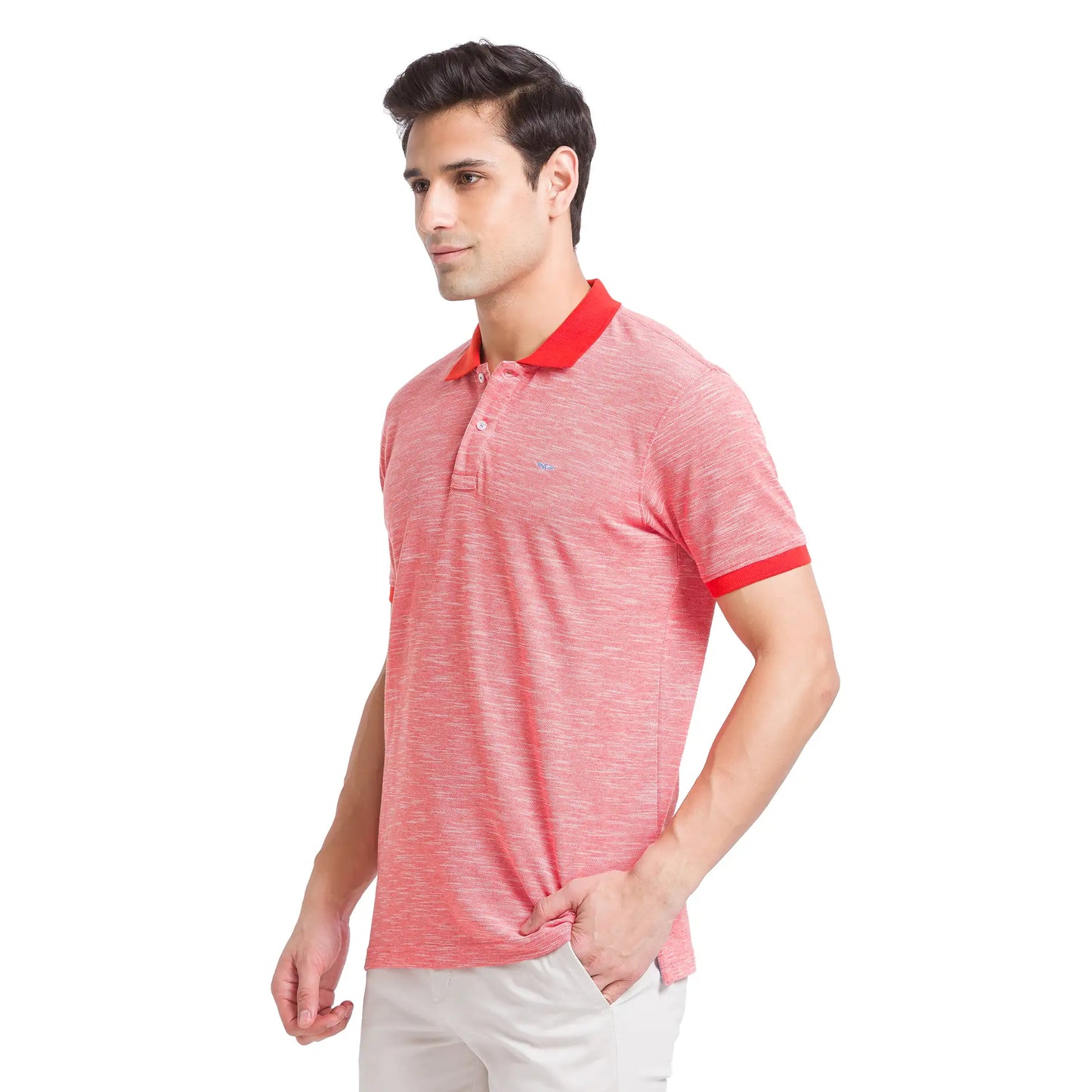 Men Slim Fit Teal Polo
