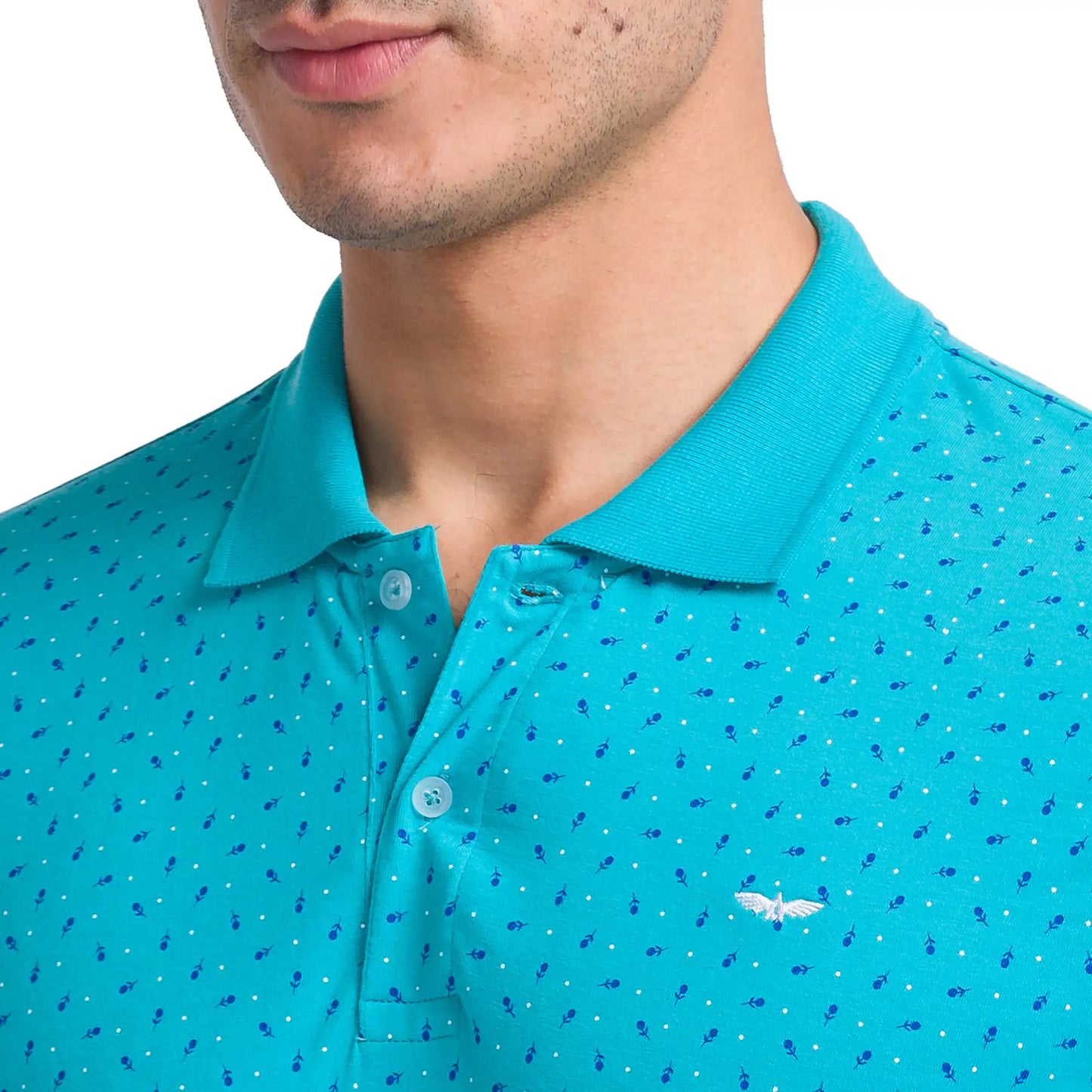 Men Slim Fit White Polo