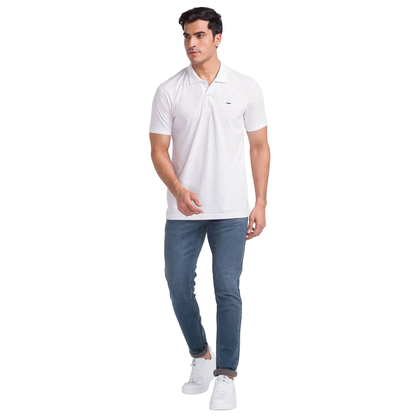 Men Slim Fit Light Fawn Polo