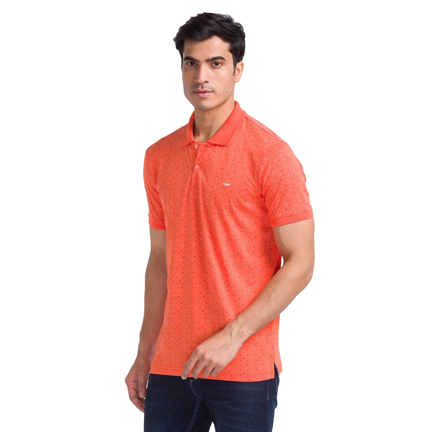 Men Slim Fit Yellow Polo