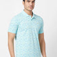 Park Avenue Men Green Print Slim Fit Cotton T-Shirt