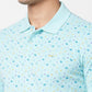 Park Avenue Men Green Print Slim Fit Cotton T-Shirt