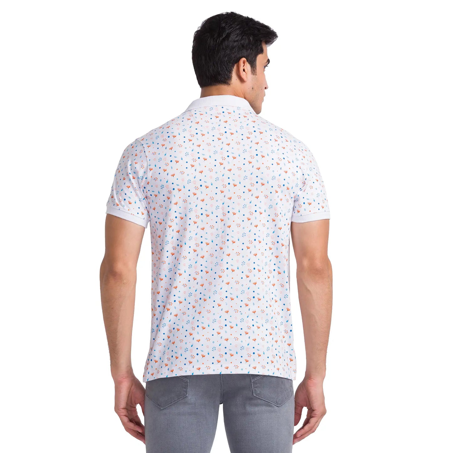 Men Slim Fit Blue Polo