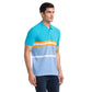 Men Slim Fit Teal Polo