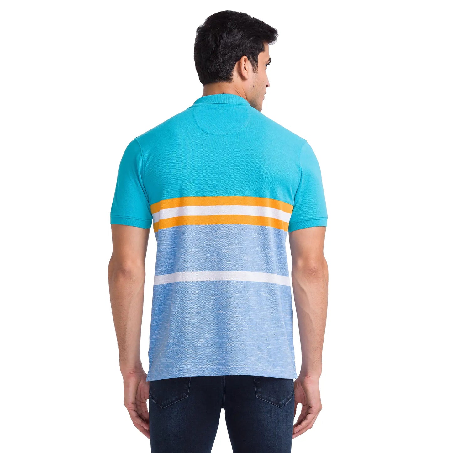 Men Slim Fit Teal Polo