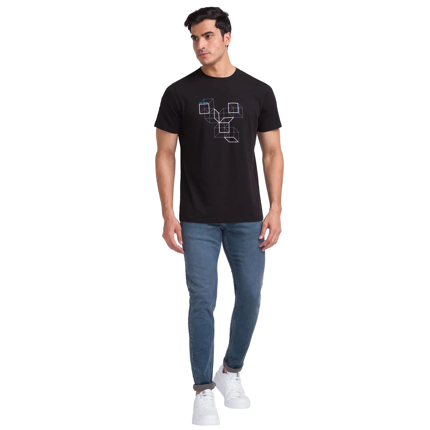 Men Slim Fit Light Green T-Shirts