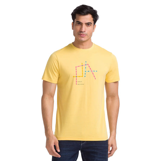 Men Slim Fit Green T-Shirts