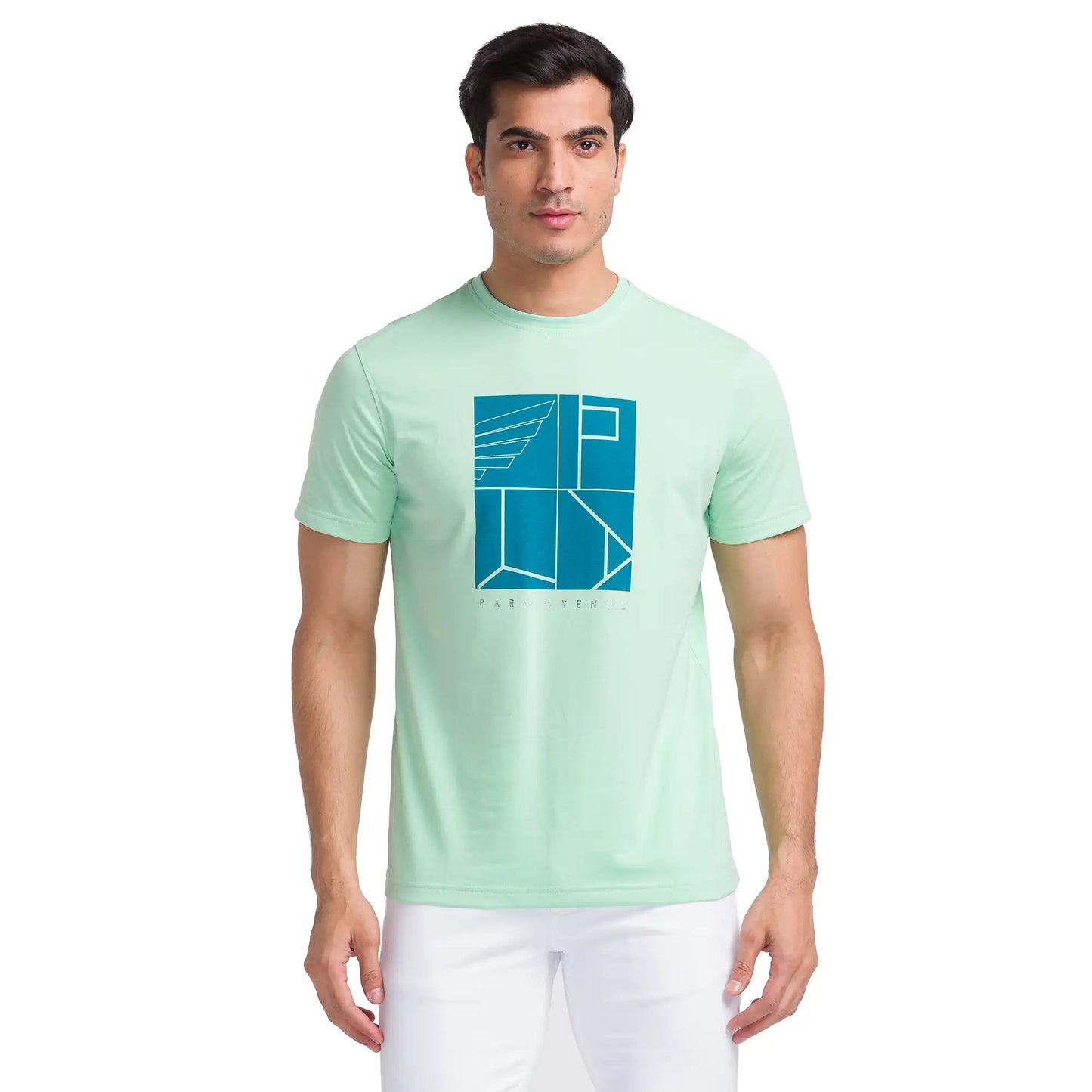 Men Slim Fit Pink T-Shirts