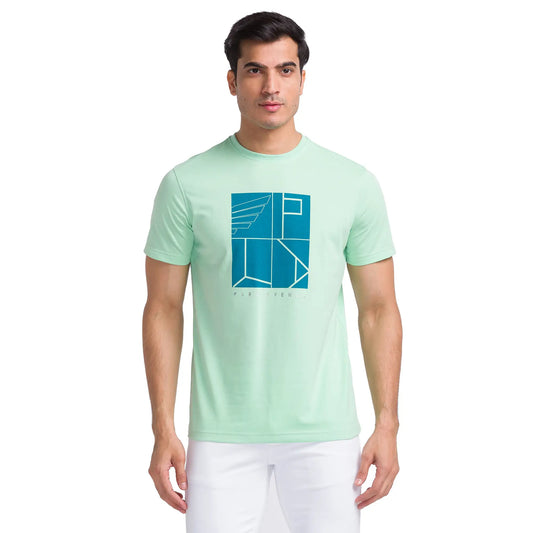 Men Slim Fit Pink T-Shirts