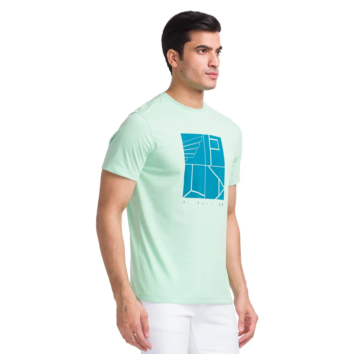 Men Slim Fit Pink T-Shirts