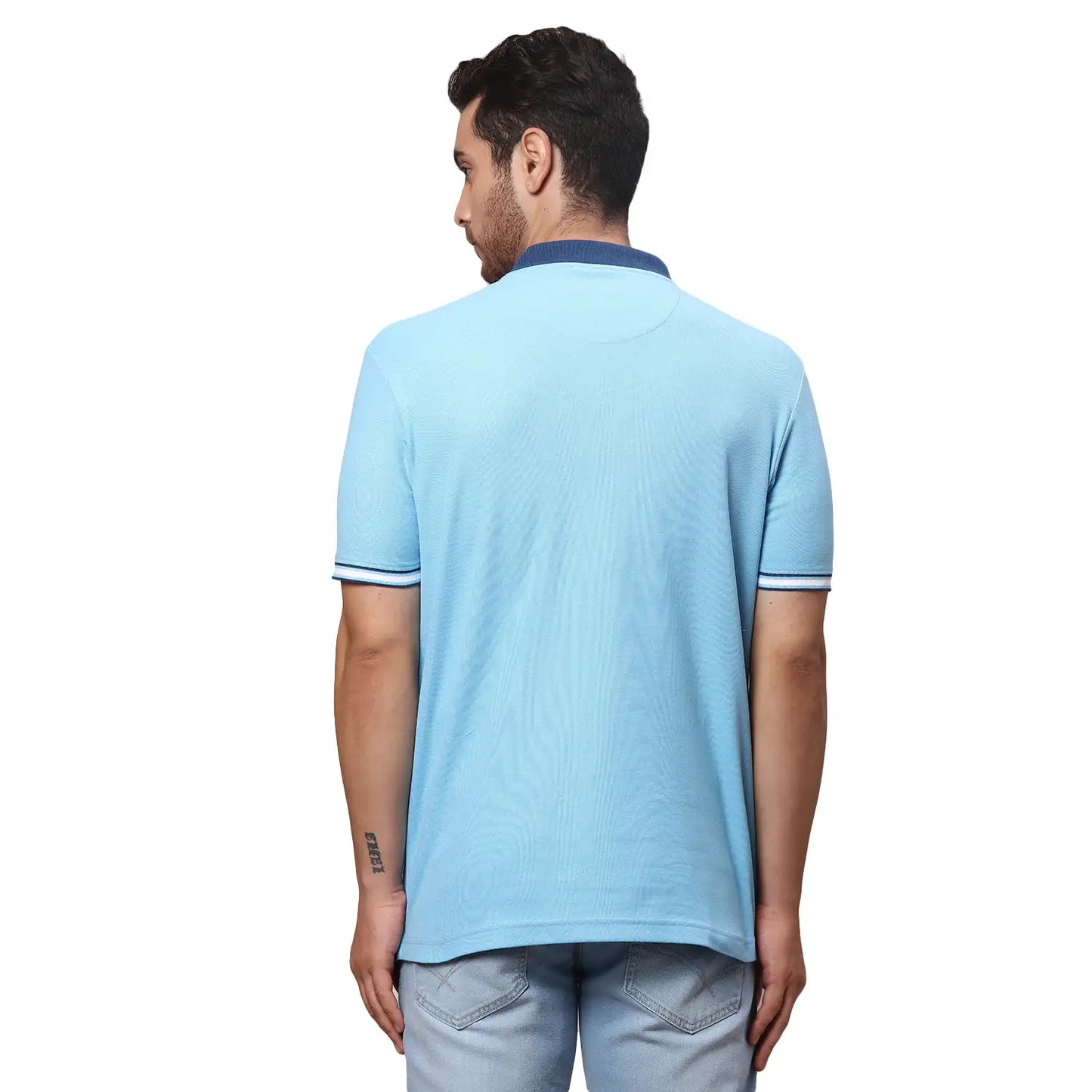 Men Slim Fit Green Polo