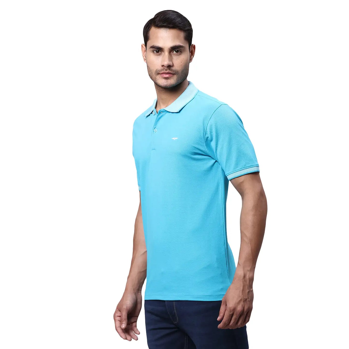 Men Slim Fit Light Pink T-Shirt
