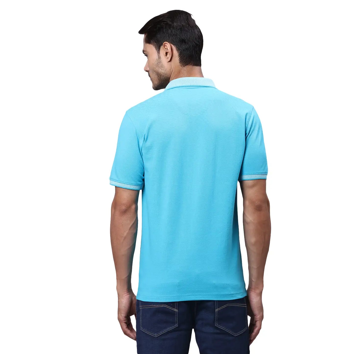 Men Slim Fit Light Pink T-Shirt