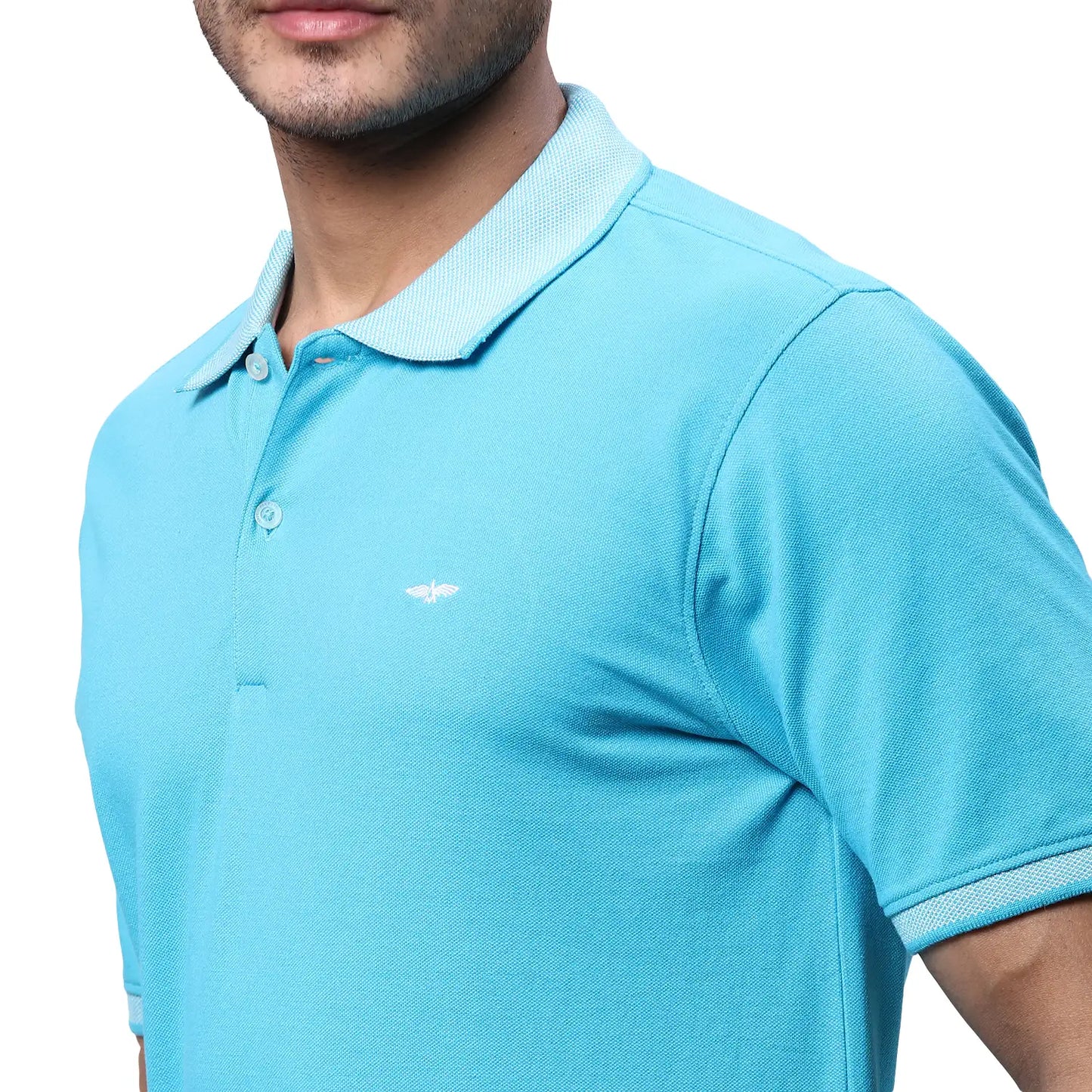 Men Slim Fit Light Pink T-Shirt