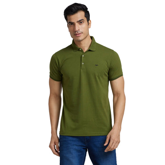 Men Slim Fit Light Blue T-Shirt