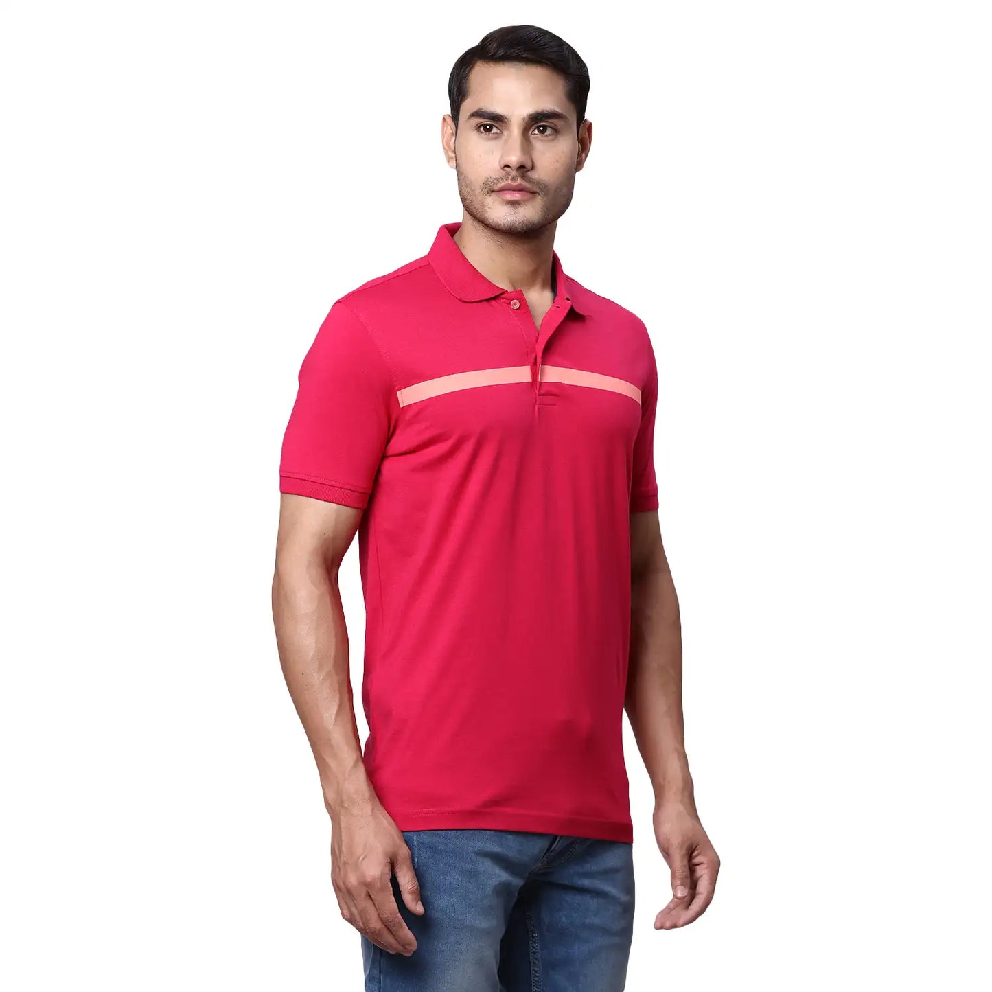 Men Slim Fit White T-Shirt