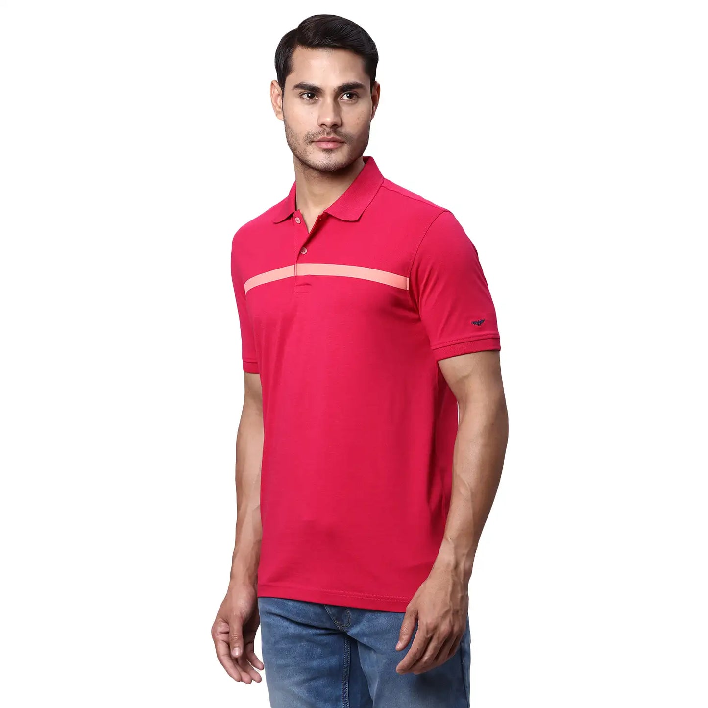 Men Slim Fit White T-Shirt