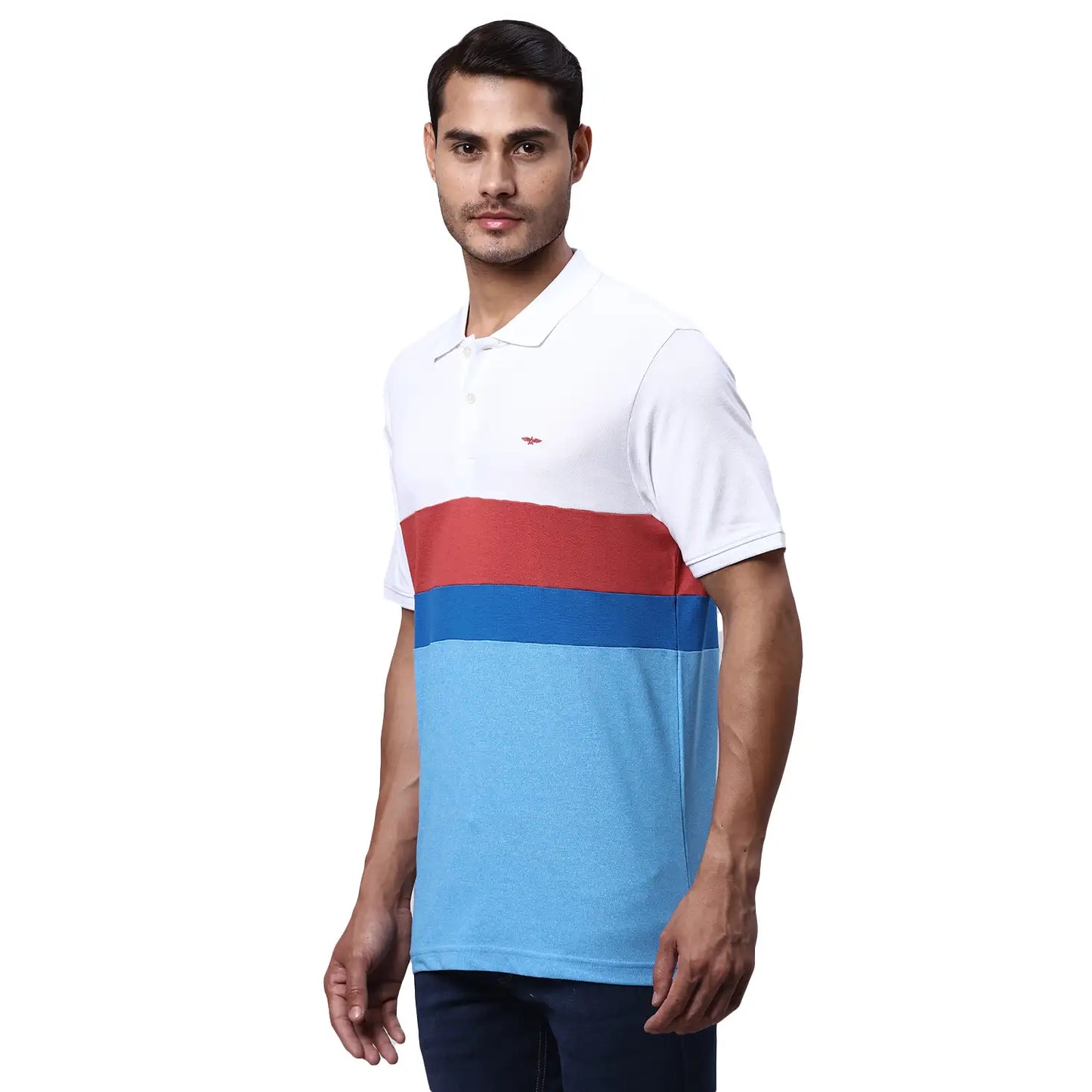 Men Slim Fit Blue T-Shirt