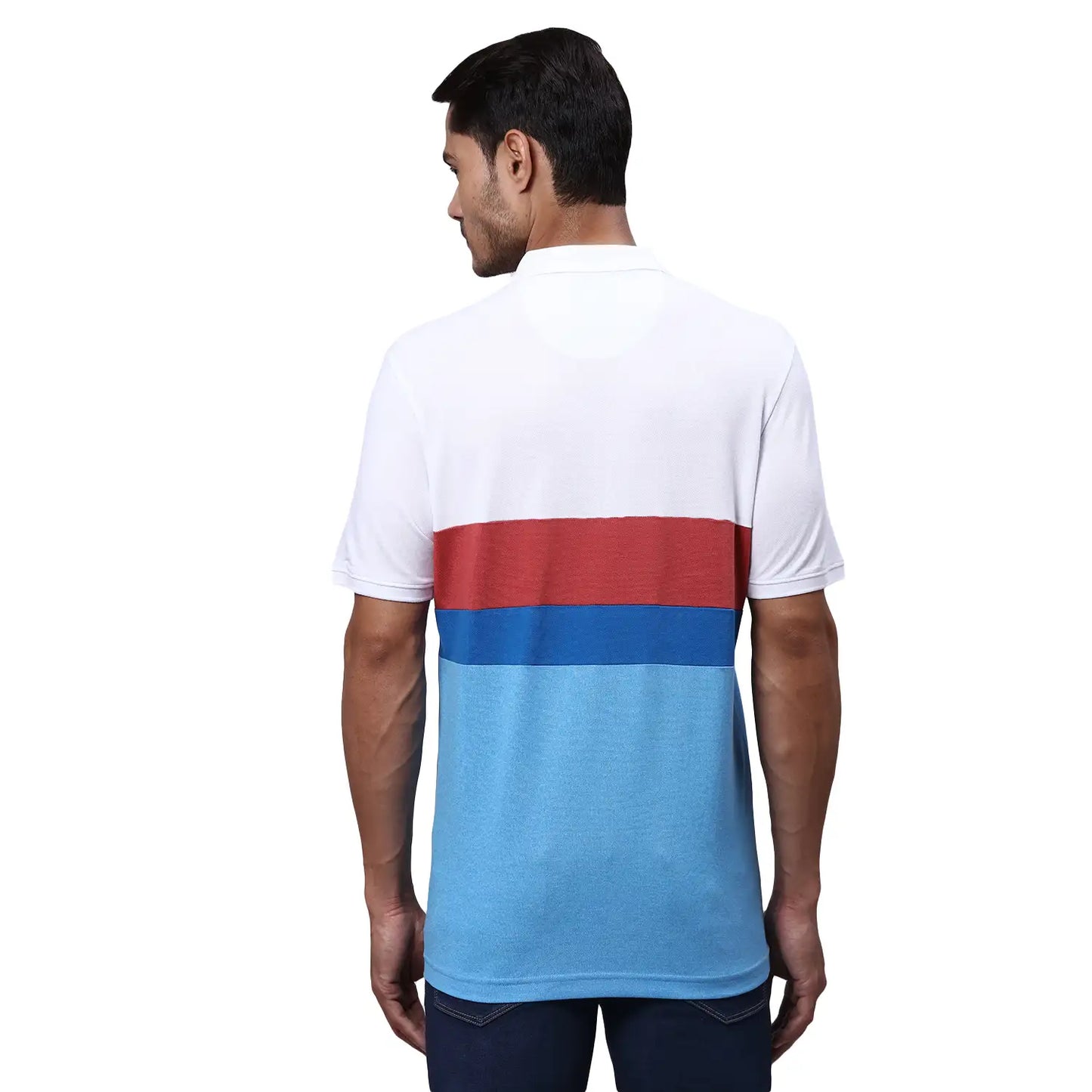 Men Slim Fit Blue T-Shirt