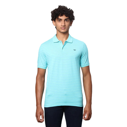 Men Slim Fit Green Polo
