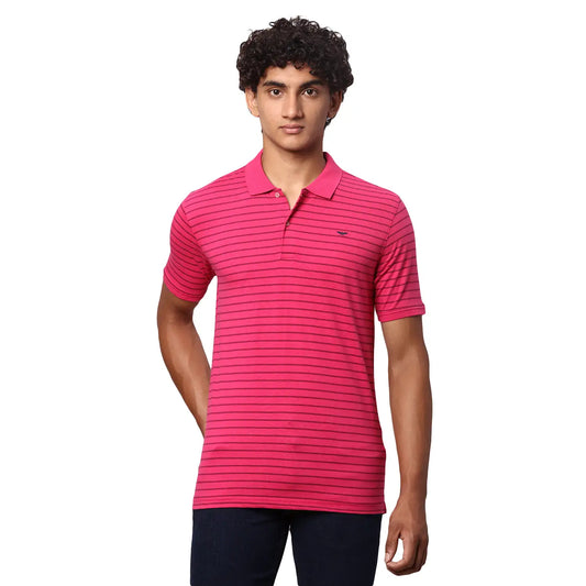 Men Slim Fit Blue Polo