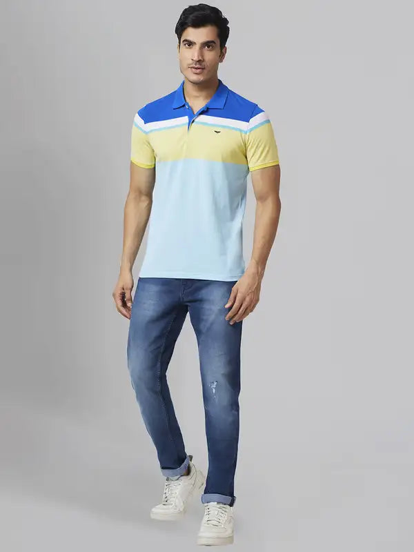 Men Slim Fit Green T-Shirt
