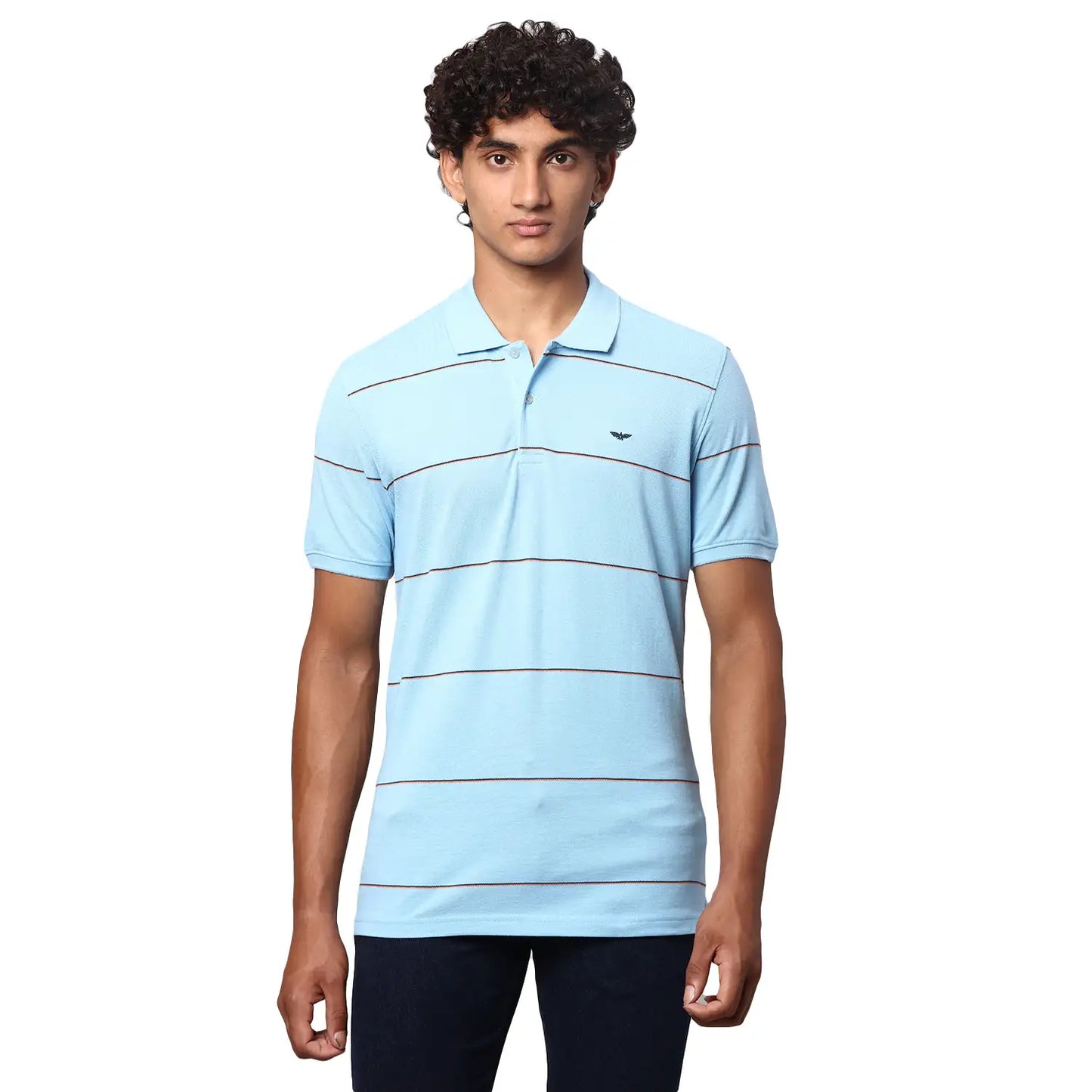 Men Slim Fit White Polo