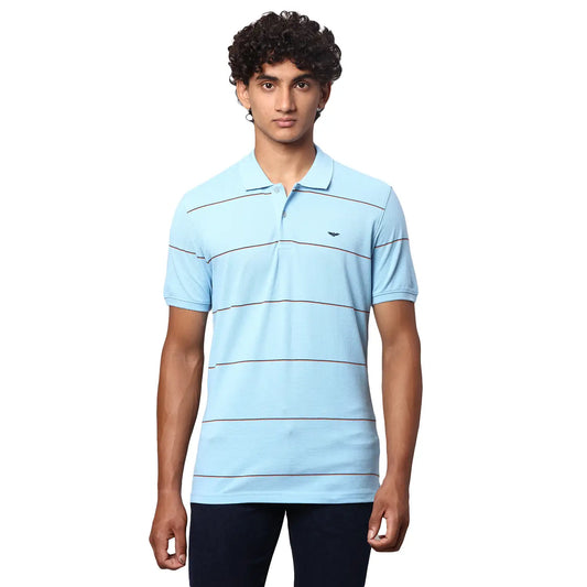 Men Slim Fit White Polo