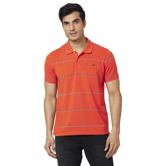 Men Slim Fit Green Polo