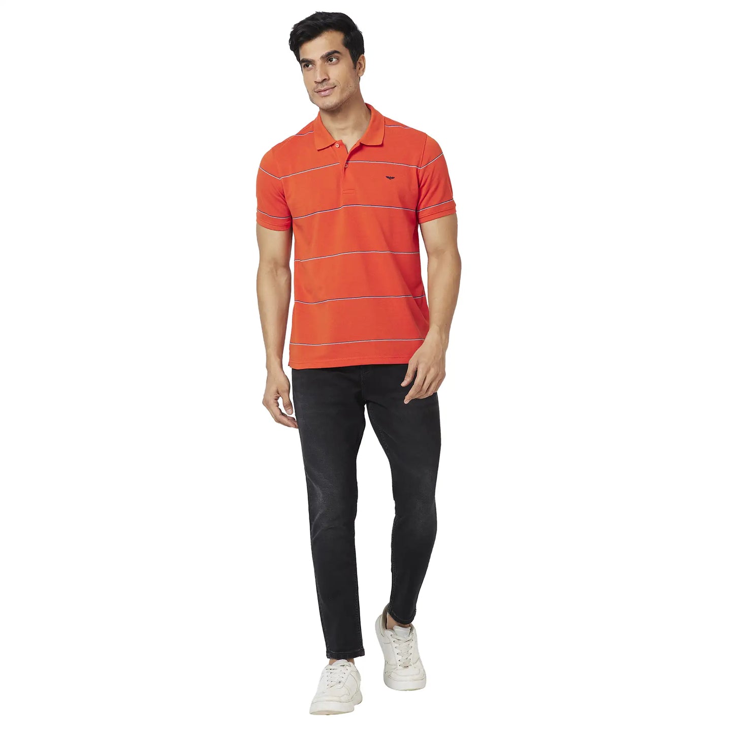 Men Slim Fit Green Polo