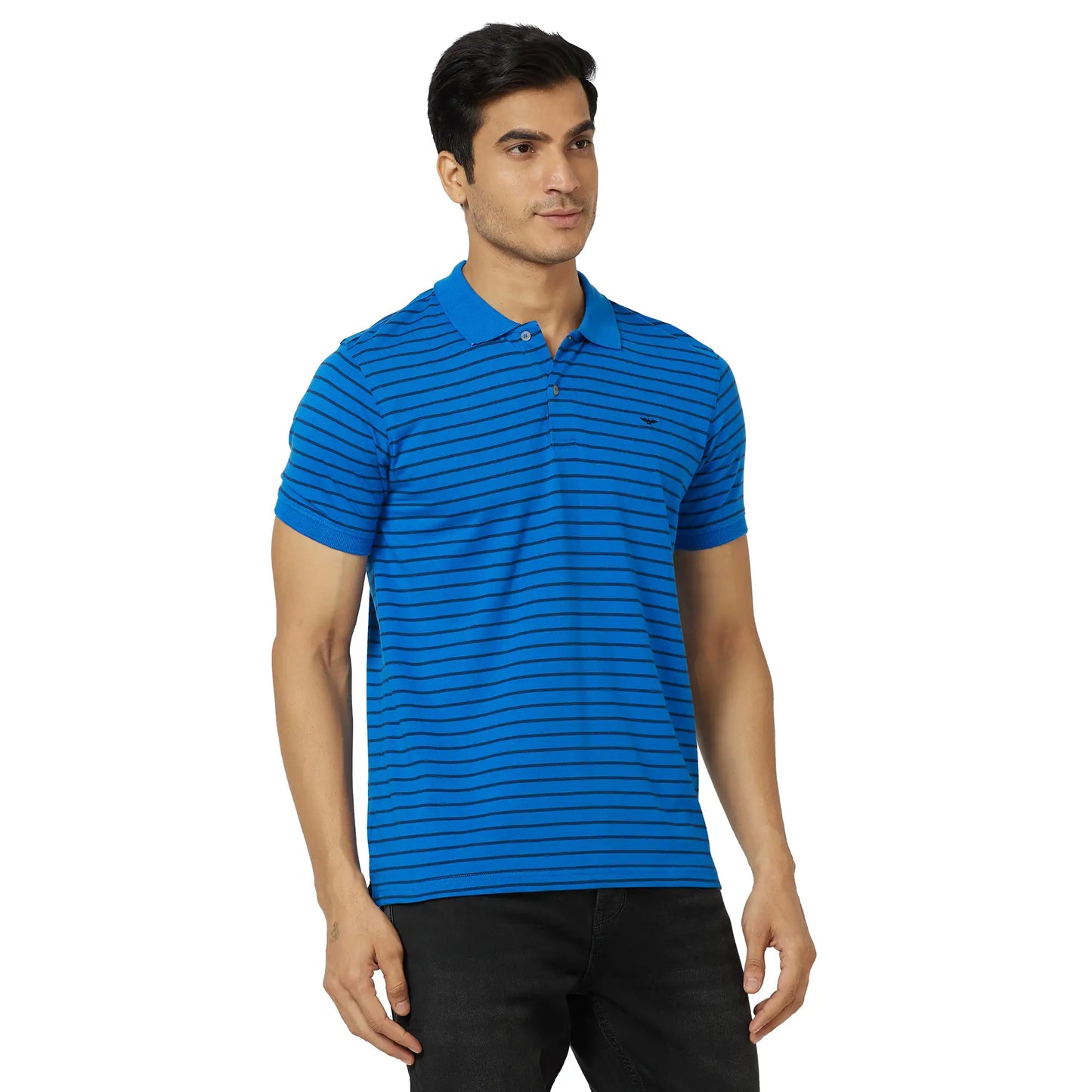 Men Slim Fit White Polo