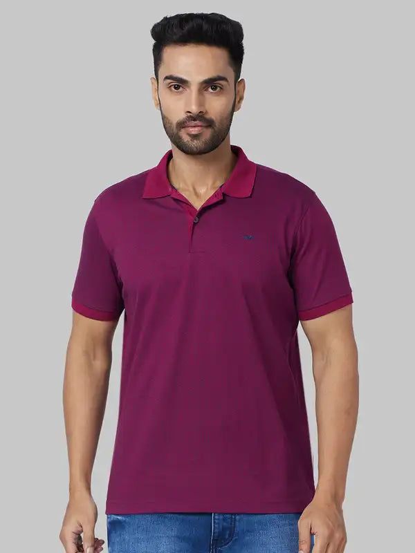 Men Slim Fit Blue Polo