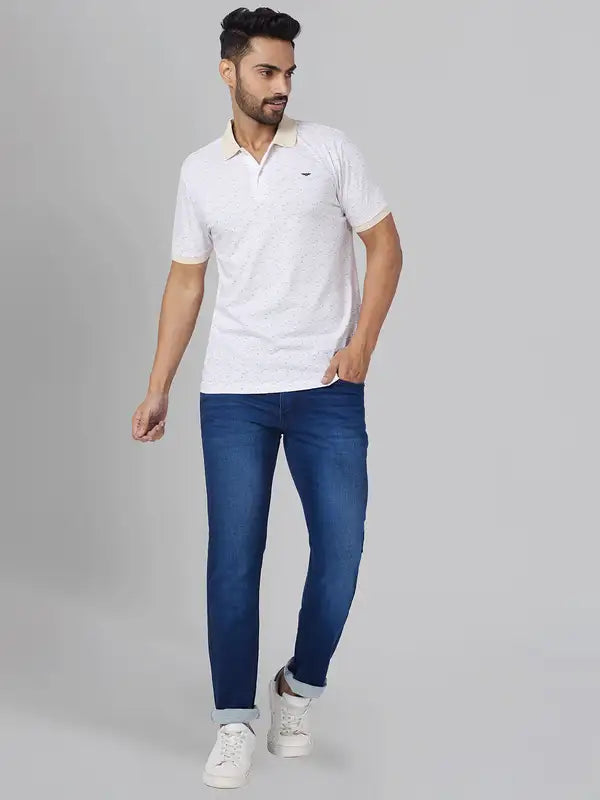 Men Slim Fit Grey Polo
