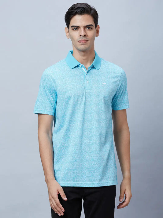 Men Red Regular Fit Print Cotton T-Shirt