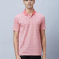 Men Blue Slim Fit Solid Cotton Blend T-Shirt