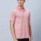 Men Blue Slim Fit Solid Cotton Blend T-Shirt