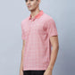 Men Blue Slim Fit Solid Cotton Blend T-Shirt