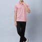 Men Blue Slim Fit Solid Cotton Blend T-Shirt
