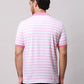 Park Avenue Men Green Stripe Slim Fit Cotton Blend T-Shirt