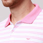 Park Avenue Men Green Stripe Slim Fit Cotton Blend T-Shirt